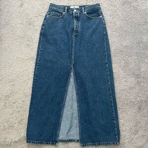 Women's Blue Denim Maxi Skirt